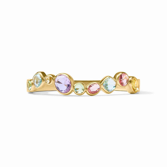 Kaleidoscope Hinge Bangle Bracelet | 8in Multi Stone