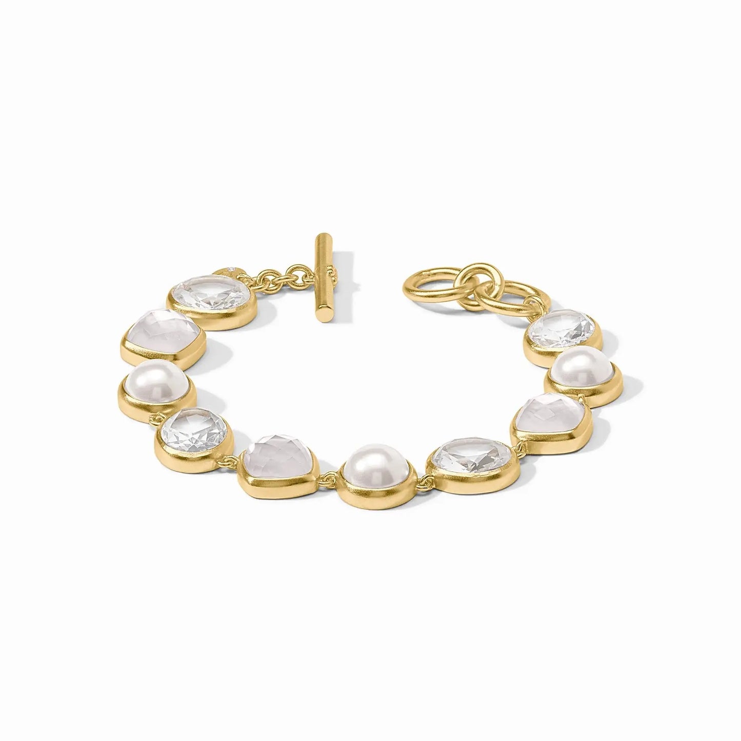 Kaleidoscope Tennis Bracelet | 7-7.5in Iridescent Clear Crystal
