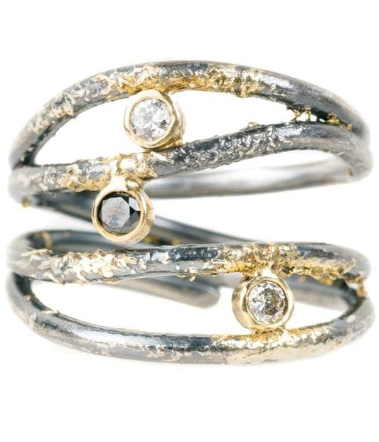 Diamond + Dust Orbit Ring