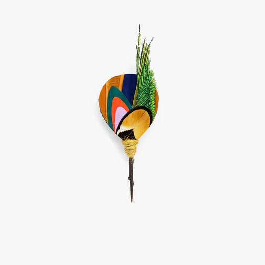 Brackish Kingman Feather Lapel + Hat Pin