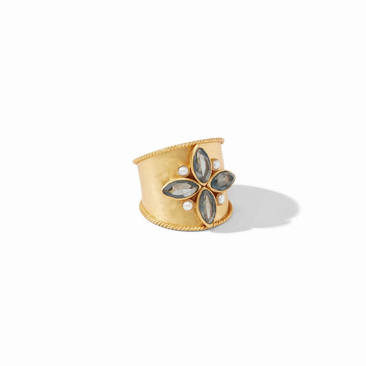 Monaco Statement Ring | Charcoal Blue S7