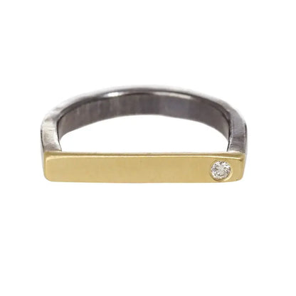 Slice Stacking Rings/Solid 18k gold + 2mm DIA