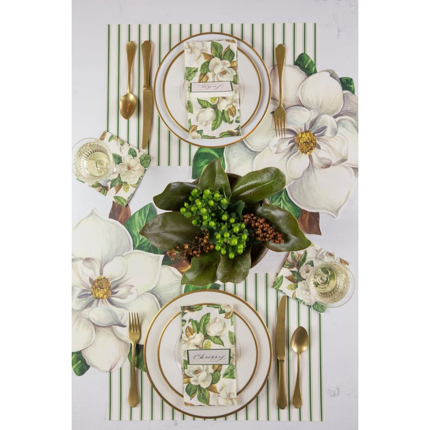 Green Ribbon Stripe Placemat