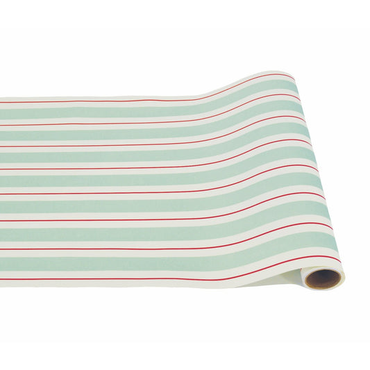 Green & Red Awning Stripe Runner