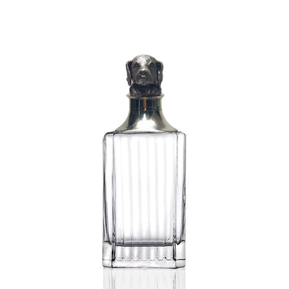 Crystal + Pewter Liquor Decanter | Square