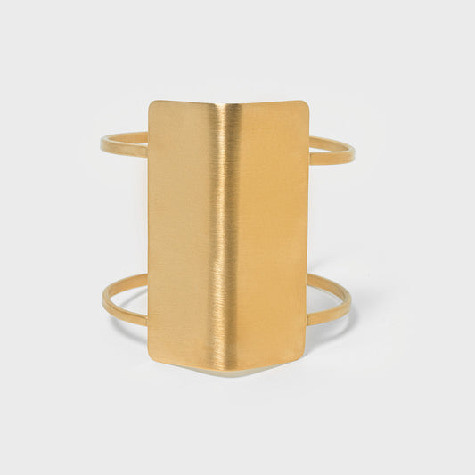 Grecian Hand Crafted Cuff Bracelet | 24k Gold Plate Brass