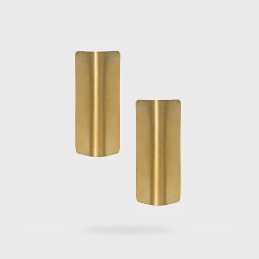 Grecian Hand Crafted Post Earrings | 24k Gold Plate Brass