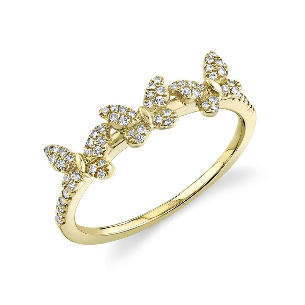 Diamond Butterfly Ring | .15c 14k YG