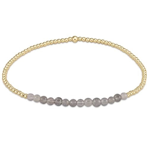 Gold Bliss 2mm Bead Bracelet | Labradorite