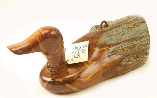 Antique Cedar Fence Post Hand Crafted Wood Duck | Extra Large