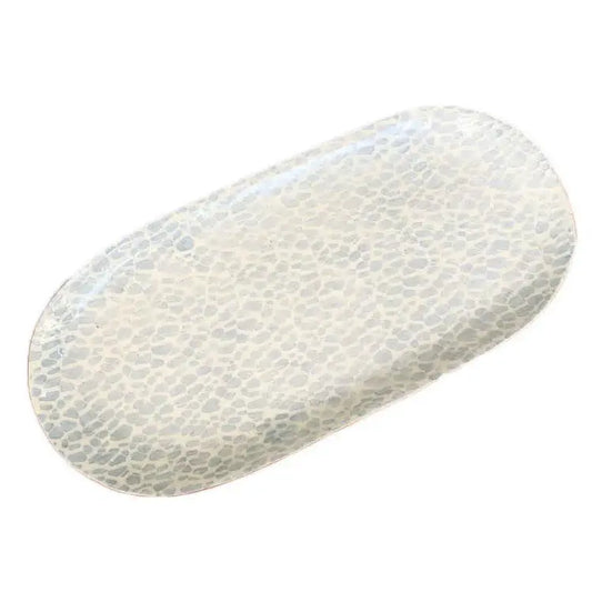 Terrafirma Ceramics Fish Platter | 16x8.5in Pebble Opal