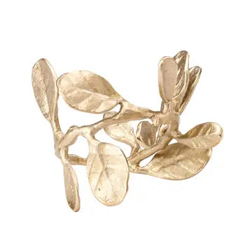 Bodrum Laurel Crown Gold Napkin Rings | Set of 4