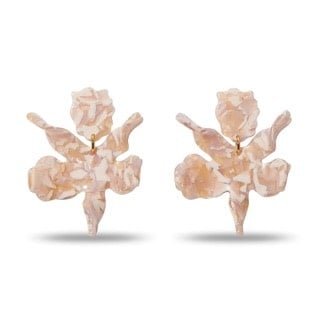 Small Paper Lily Earrings Blush
