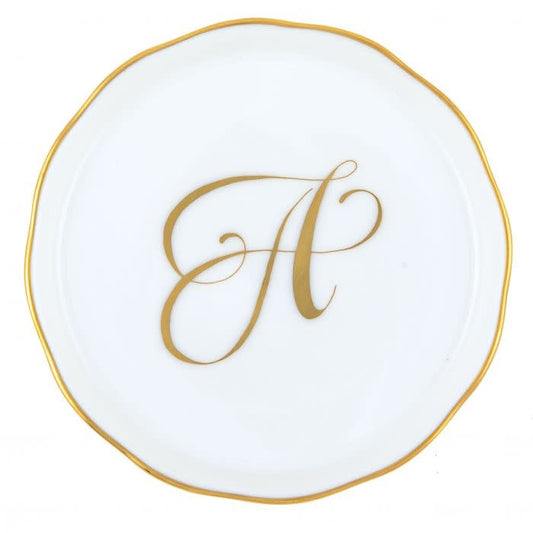 Herend Monogram Coaster | 4in A