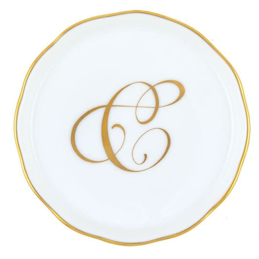 Herend Monogram Coaster | 4in C