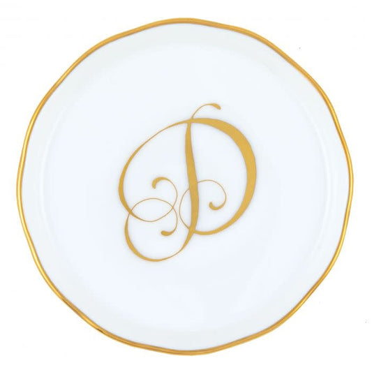Herend Monogram Coaster | 4in D