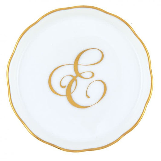 Herend Monogram Coaster | 4in E