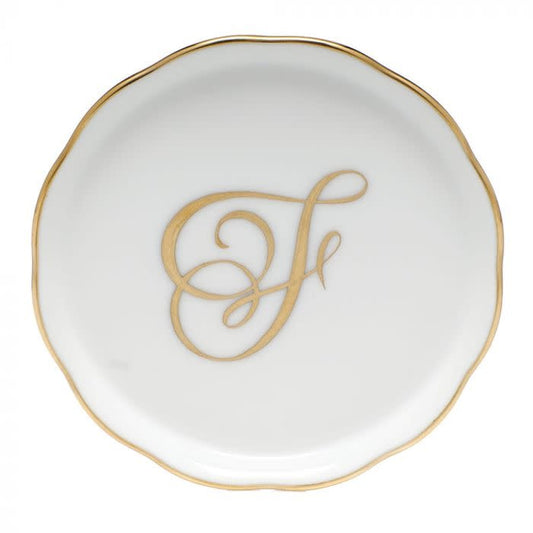 Herend Monogram Coaster | 4in F