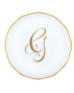 Herend Monogram Coaster | 4in G
