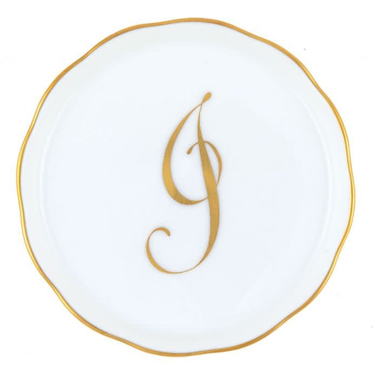 Herend Monogram Coaster | 4in J