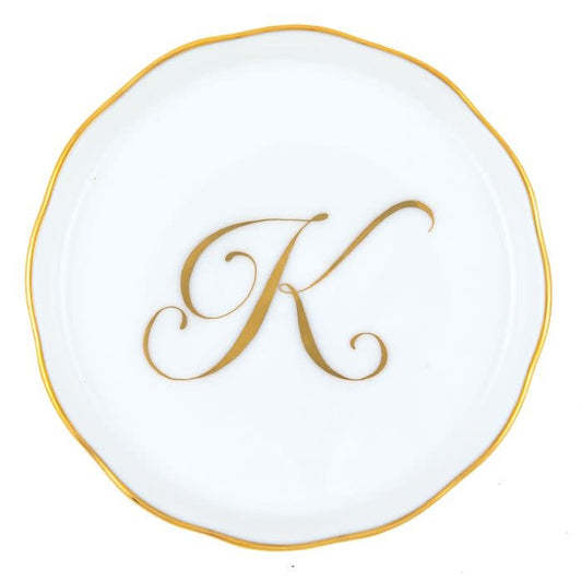 Herend Monogram Coaster | 4in K