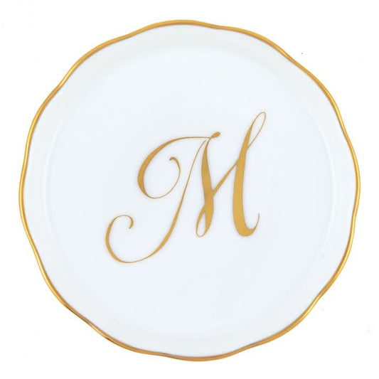 Herend Monogram Coaster | 4in M