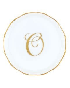 Herend Monogram Coaster | 4in O