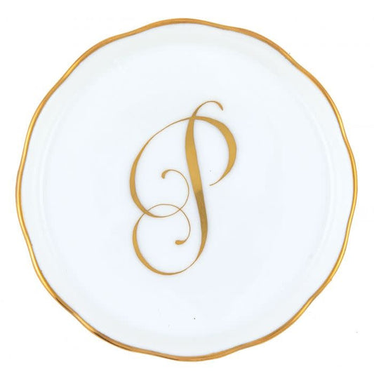 Herend Monogram Coaster | 4in P