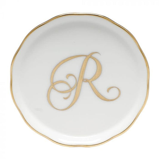 Herend Monogram Coaster | 4in R