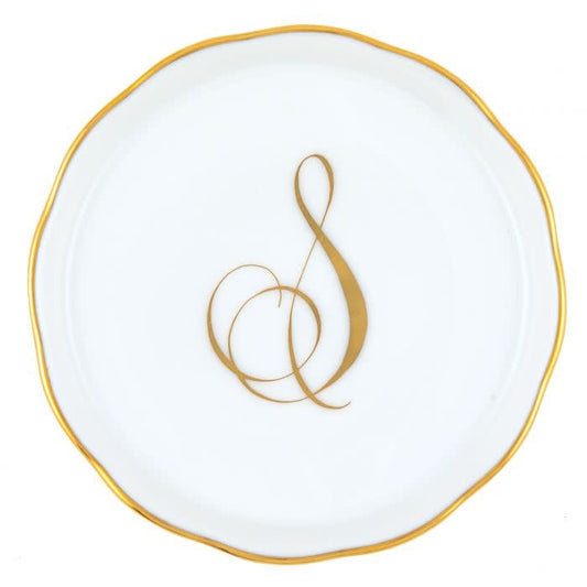 Herend Monogram Coaster | 4in S