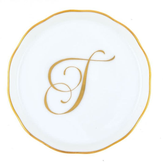 Herend Monogram Coaster | 4in T