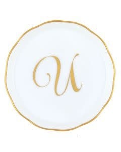 Herend Monogram Coaster | 4in U