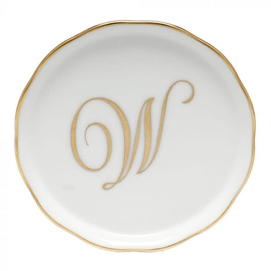 Herend Monogram Coaster | 4in W
