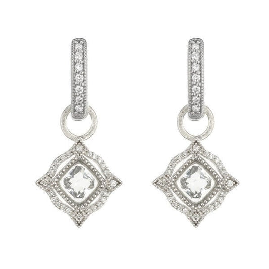 Lisse Delicate Cushion Stone Bezel Halo Earring