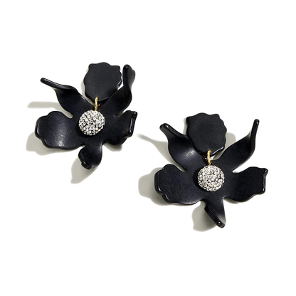 Lele Sadoughi Small Crystal Lily Earrings