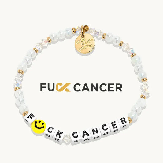 F*ck Cancer Beaded Stretch Bracelet