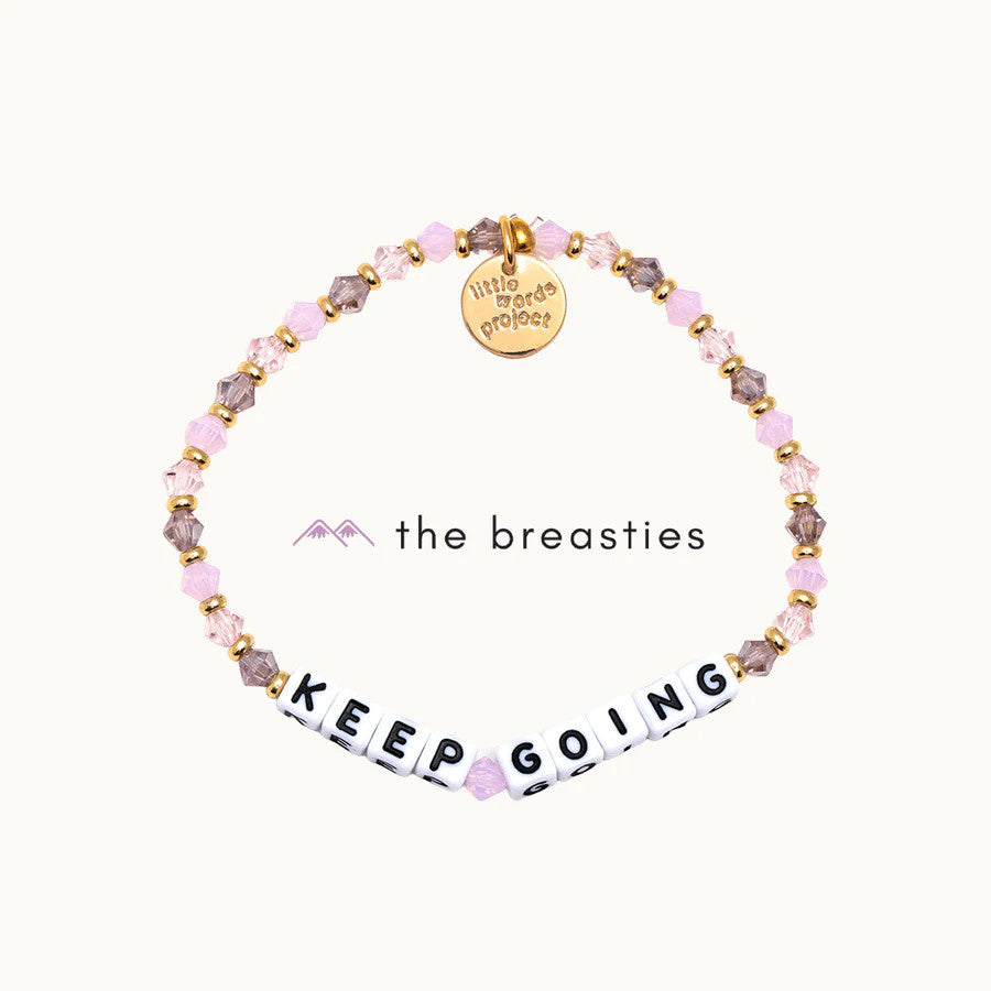 Keep Going Breasties Beaded Stretch Bracelet