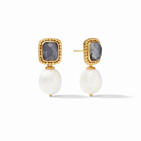 Marbella Earring | Iridescent Charcoal Blue