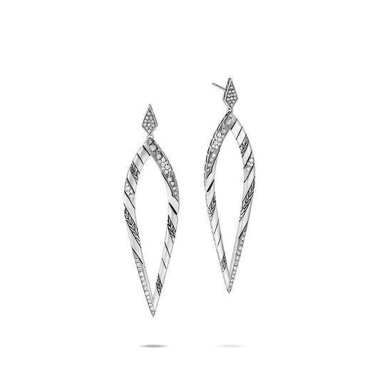 Lahar Marquis Drop Earrings With Diamonds