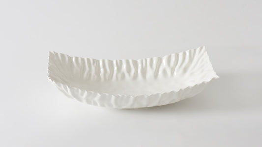 Porcelain Rectangular Centerpiece Bowl | 20x9x5in