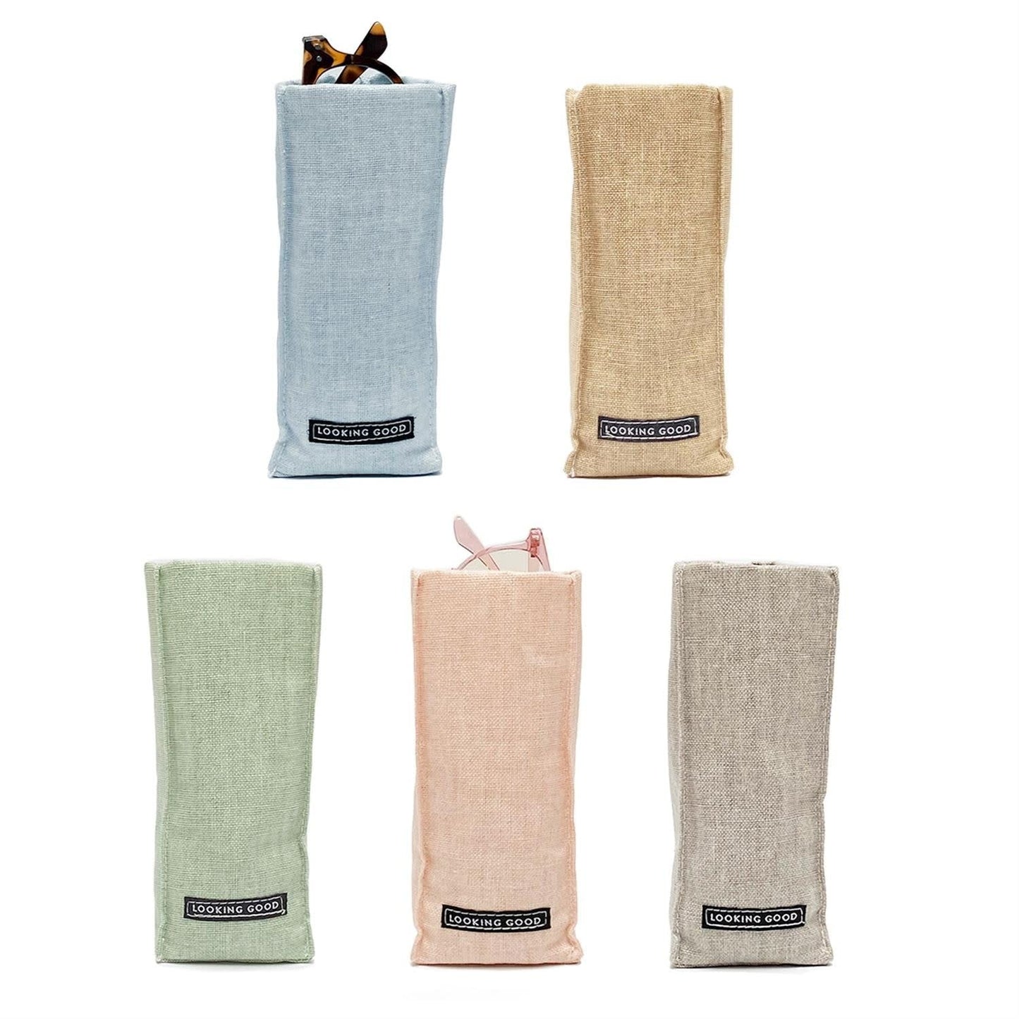 Linen Eyeglass Standing Pouch