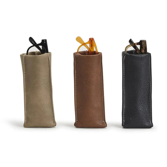 Leather Eyeglass Standing Pouch