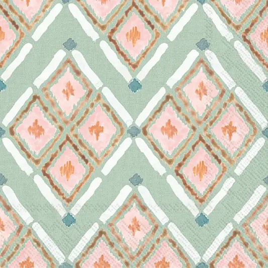 Watercolor Coast Diamonds Cocktail Napkins