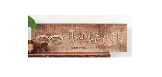 Memphis Skyline Large Wood City Scape