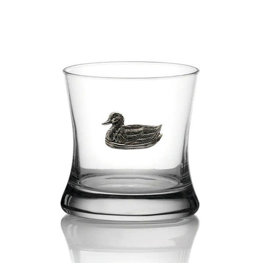 Crystal Modern Rocks Glass |  Duck