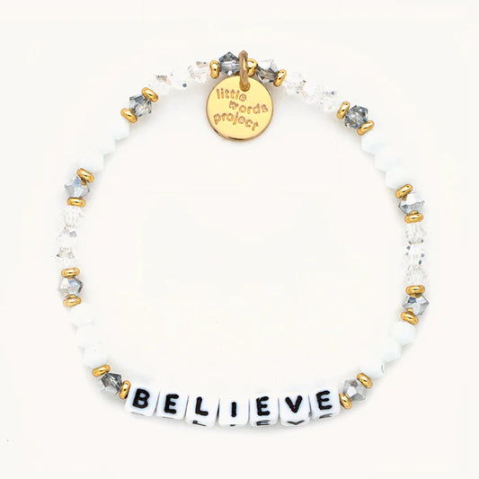 Believe Empire Beaded Stretch Bracelet