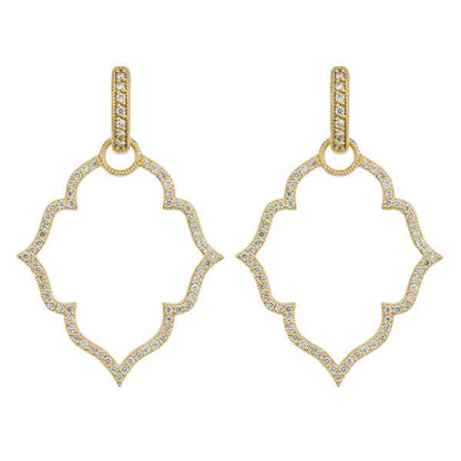 Michelle Flower Pave Earring Charm Frames