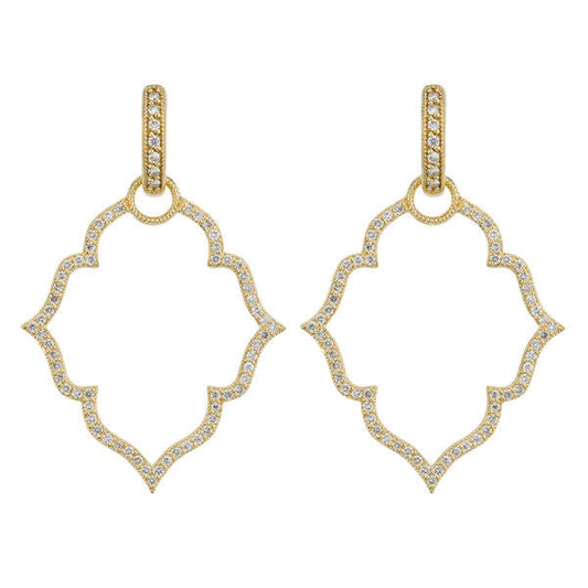 Michelle Flower Pave Earring Charm Frames