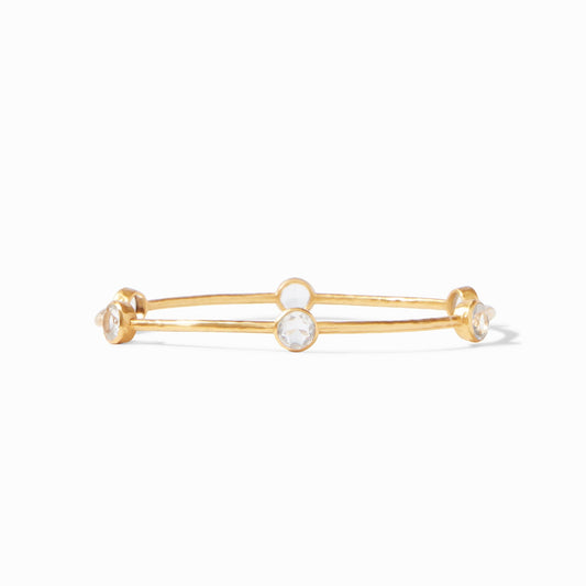 Milano Bangle Gold Clear Crystal - Medium