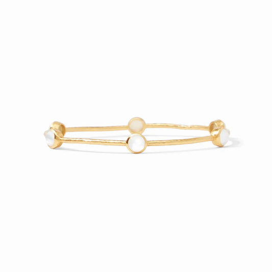 Milano Luxe Bangle | Iridescent Clear Crystal Small